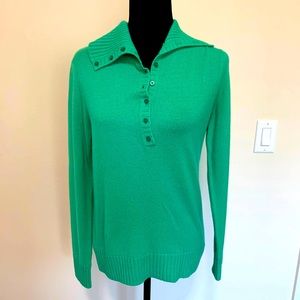 Jones New York Kelly Green 100% Cashmere Pullover